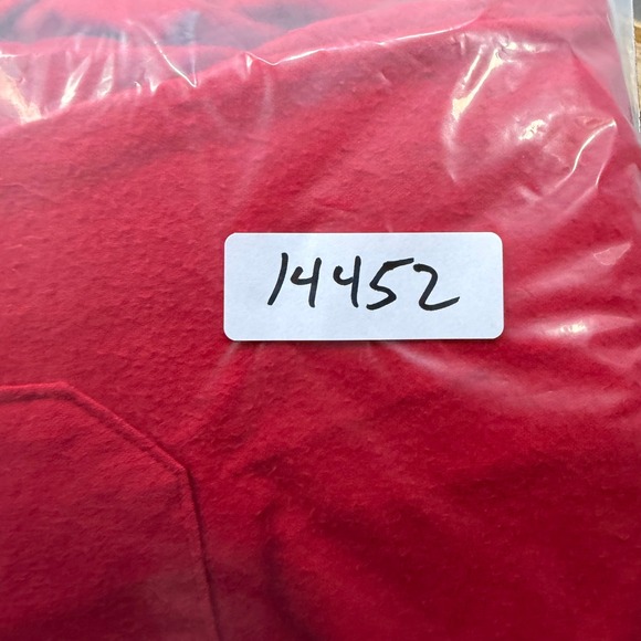 Vintage Woolrich Flannel Shirt Mens Large Red Buck Deer Sportsman Chamois Rugged - Picture 8 of 8